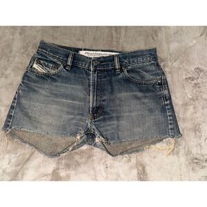 Diesel Industry Denim Cut Off Jean Shorts Blue Women's‎ Y2K Italy Sz 32